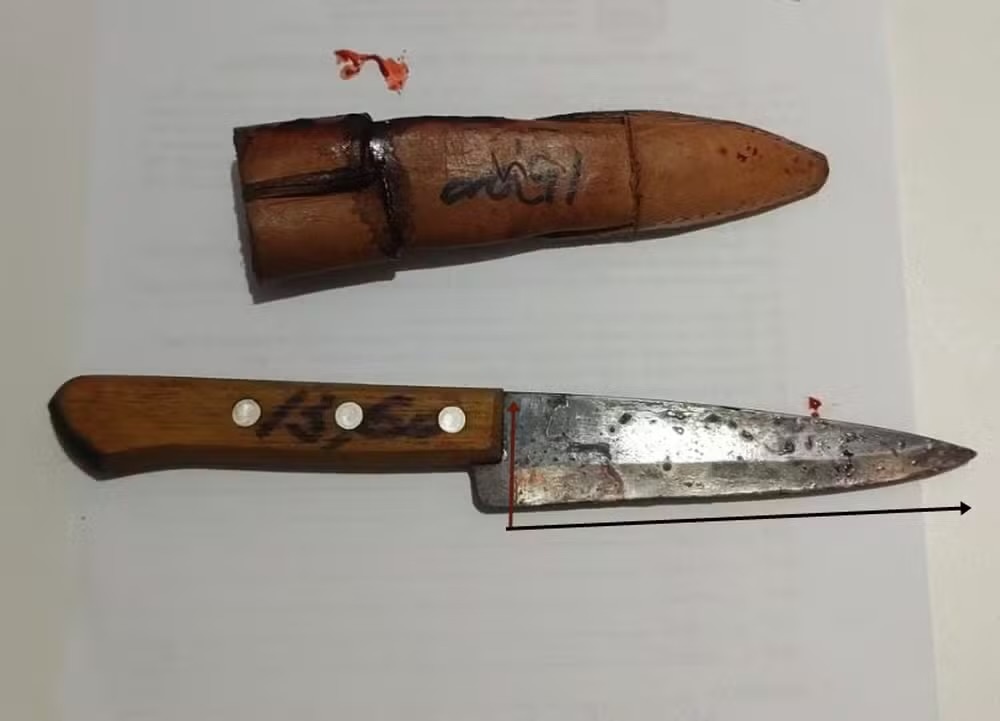 Faça usada durante o crime