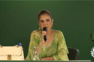 Leila Pereira toma posse para segundo mandato no Palmeiras (Foto: Reprodução)