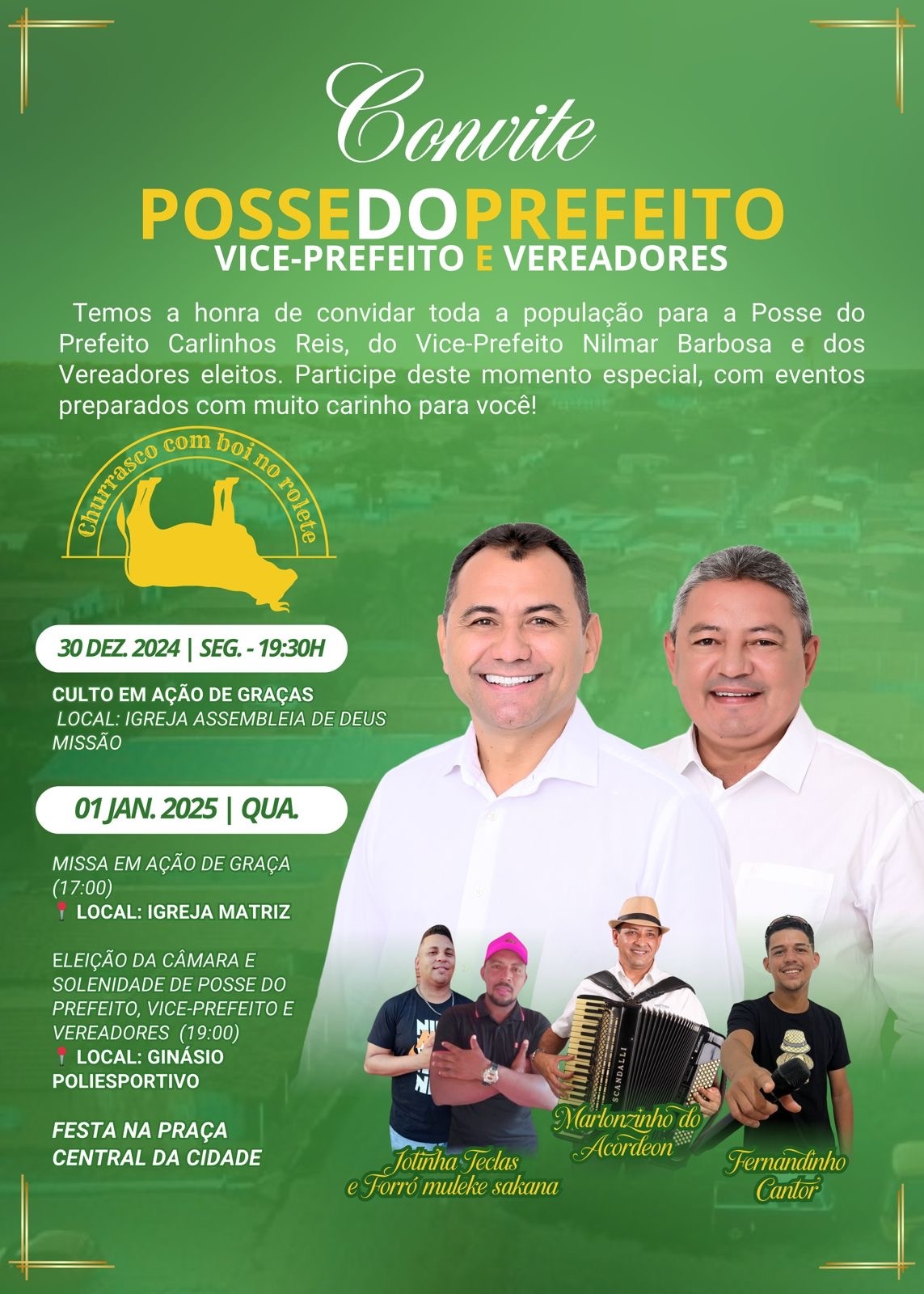 Posse do prefeito eleito em Pedro Laurentino