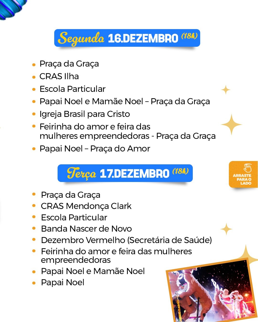 Programação 16 e 17/12.