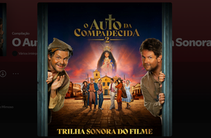 Trilha sonora do filme O Auto da Compadecida 2, no Spotify. (Foto: Reprodução/Spotify)
