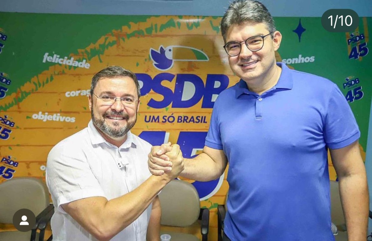 Fábio Novo e Luciano Nunes, do PSDB que sempre criticou o PT. Agora são aliados