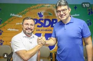 Fábio Novo e Luciano Nunes, do PSDB que sempre criticou o PT. Agora são aliados (Foto: Reprodução)