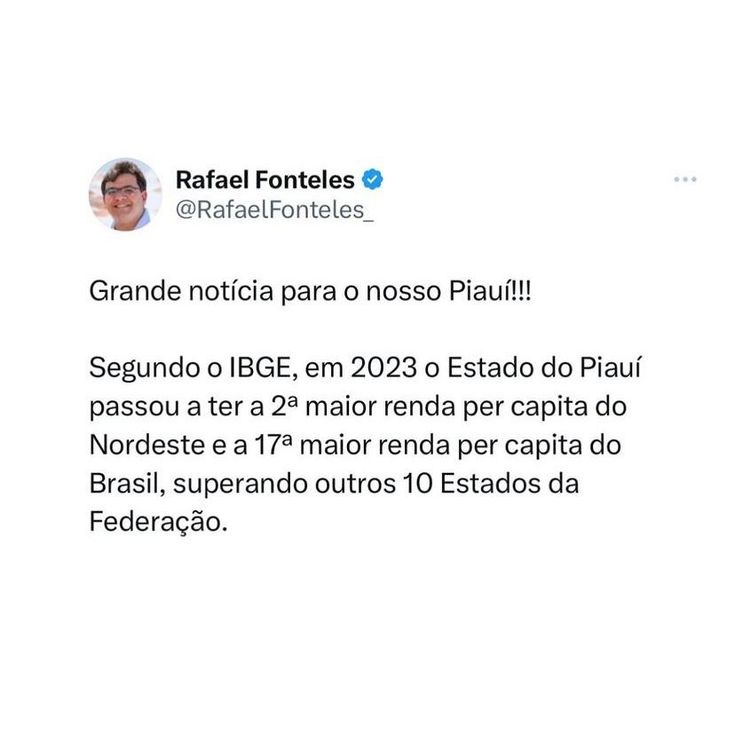 Fonteles comemorou a notícia em suas redes sociais