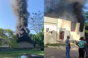 Incêndio na Uespi (Foto: Reprodução)