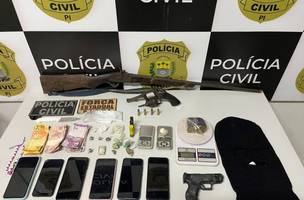 Material apreendido (Foto: Ascom Polícia Civil)