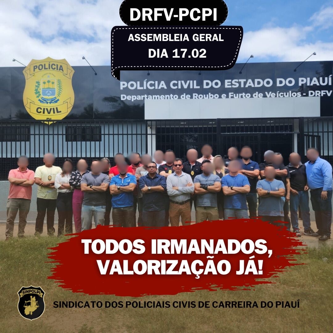 Observe: as caras identificadas são apenas duas. Os demais, que são policiais civis, borraram os rostos para não serem identificados. Isso é apenas um convite para a AG de discussão salarial