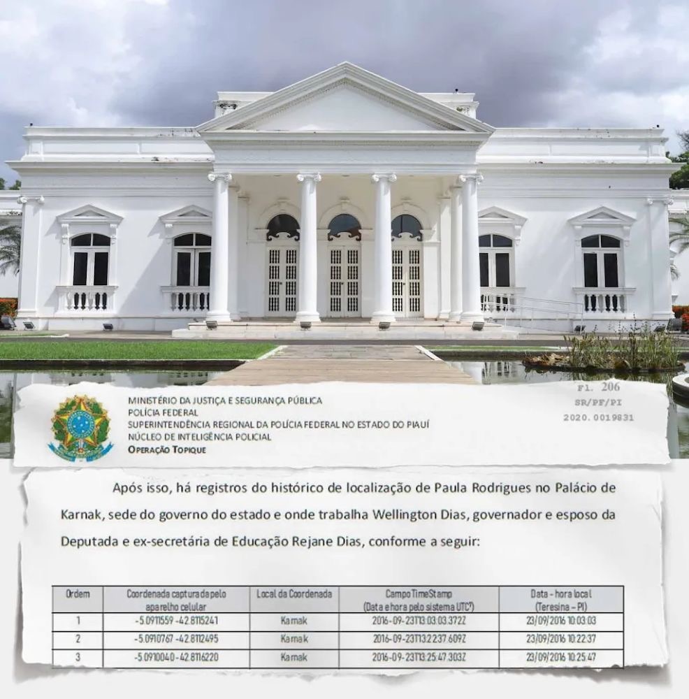 Palácio Karnak: saque no banco e, na sequência, visita à sede do governo do Piauí (Moura Alves/MTur/.)