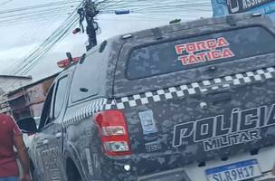 Perseguição policial no bairro Mocambinho, zona Norte de Teresina (Foto: Reprodução)