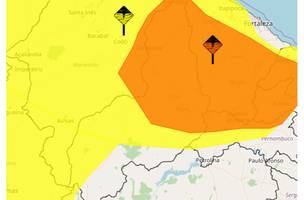Alerta para chuvas intensas em quase todo o território piauiense. (Foto: Reprodução/Inmet)