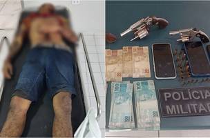 Assaltante morre em troca de tiros com a Polícia no interior do Piauí (Foto: Reprodução)