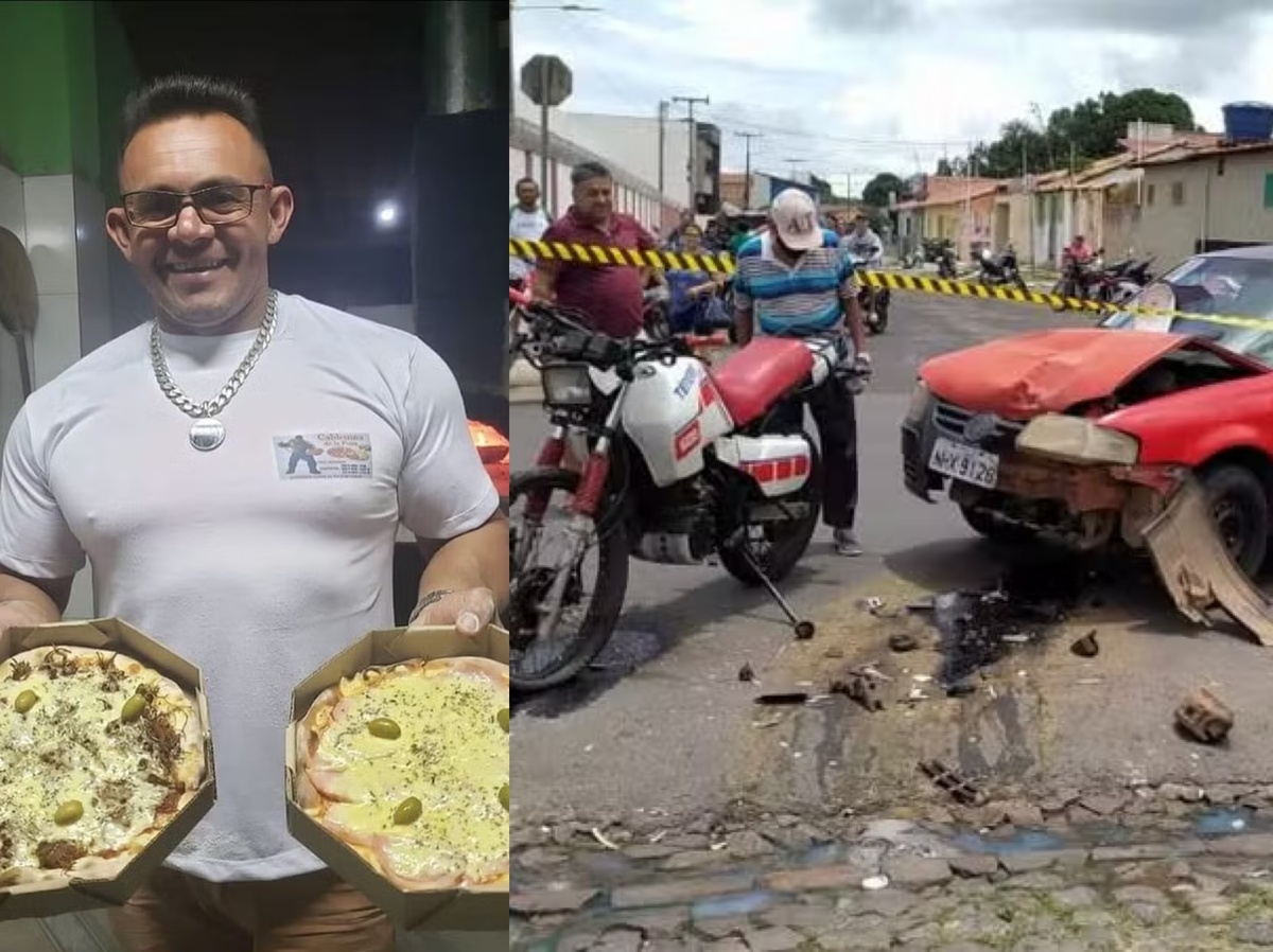 Dono de pizzaria morre em acidente entre moto e carro em Pedro II