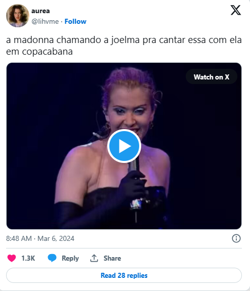 Madonna em Copacabana
