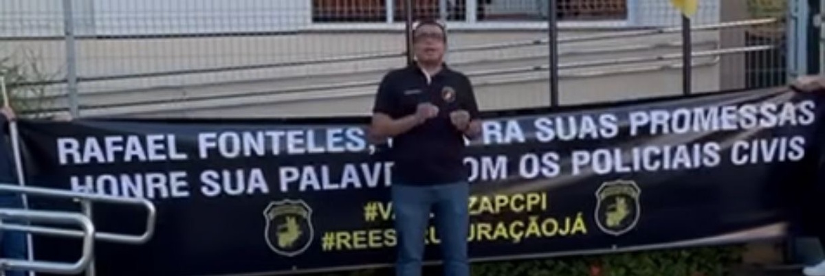 O presidente do Sinpolpi, sozinho, num movimento que começa a perder força dentro da própria categoria