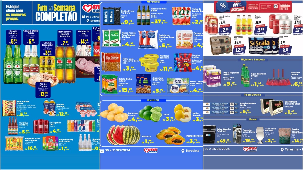 Ofertas do Matheus Mix para este fim de semana