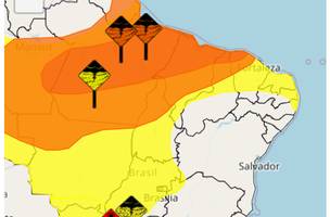 Piauí está sob 3 alertas de chuvas intensas (Foto: INMET)