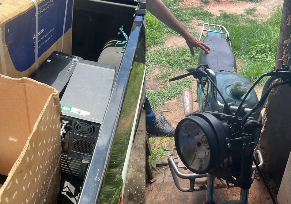Quadrilha foi capturada com diversos objetos furtados