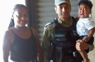 Sargento Ribeiro salvou a vida de um bebê (Foto: B1)