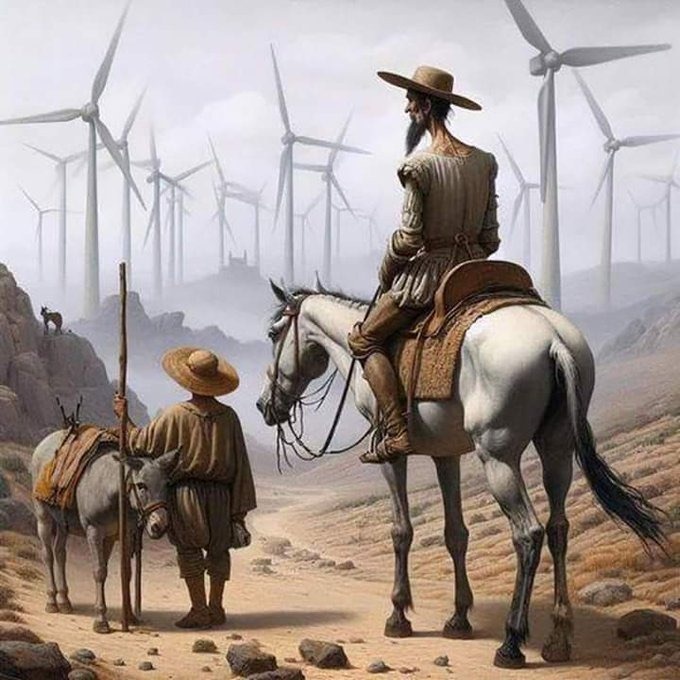 Se Don Quixote e Sancho Pança andassem pelo Sudeste do Piauí poderiam ser retratados assim