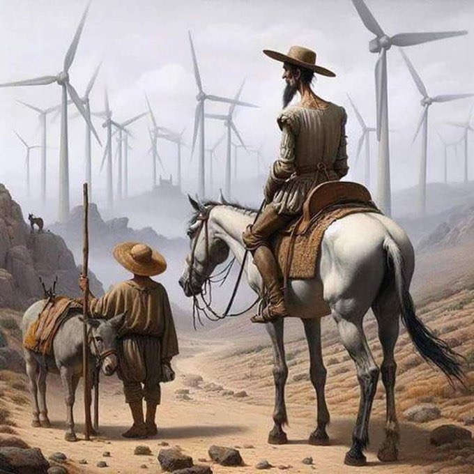 Se Don Quixote e Sancho Pança andassem pelo Sudeste do Piauí poderiam ser retratados assim
