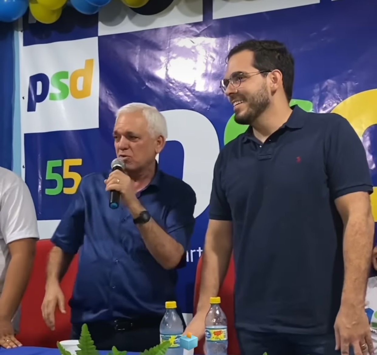 Themistocles elogiando o filho Marco Aurélio, deputado federal