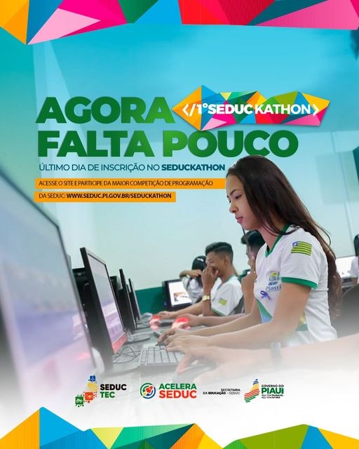 A Seduc vai selecionar 20 alunos e quatro professores, orientadores através do Seduckathon