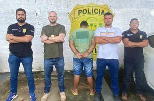 Acusado preso por homicídio (Foto: Polícia Civil do Piauí)