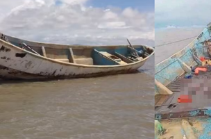 Barco a deriva (Foto: Reprodução/Redes Sociais)