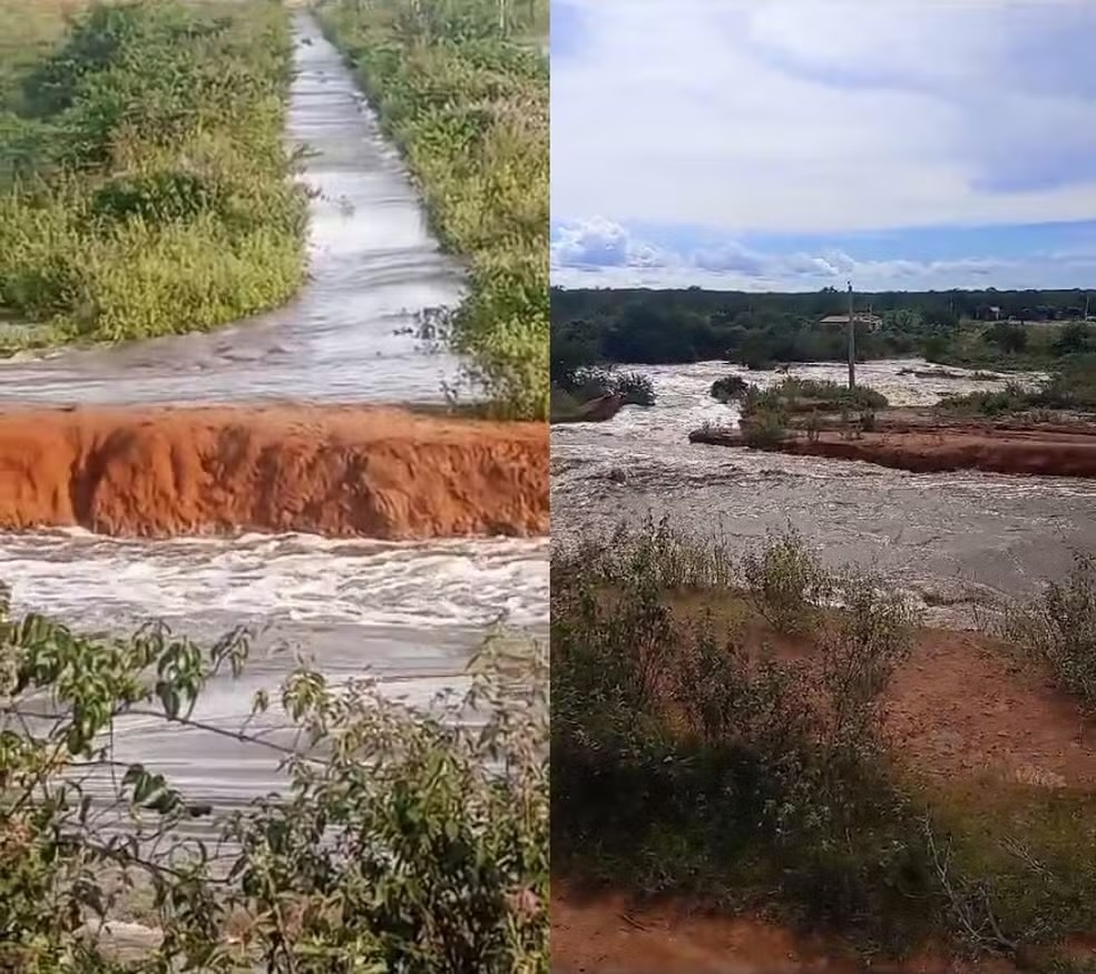 Barragem de Ingazeira, em Massapê do Piauí rompe e deixa famílias ilhadas