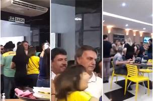 Bolsonaro deixou restaurante em Goiânia sob vaias (Foto: Reprodução)
