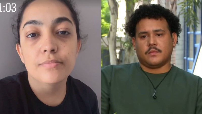 Camila Moura aparececeu de surpresa, ao vivo, durante a entrevista de Lucas