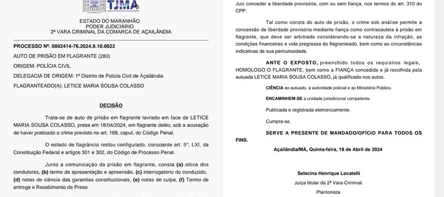 Decisão do TJ-Maranhão