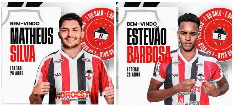 Dupla de laterais contratados pelo River-PI para o Campeonato Brasileiro, Serie D.
