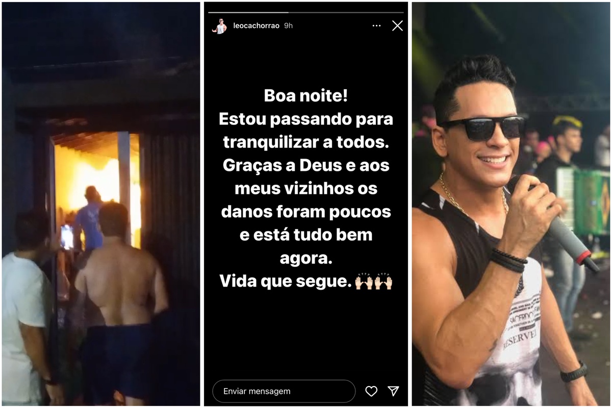 Incêndio na casa do cantor Leo Cachorrão