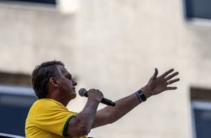 Jair Bolsonaro em manifestação na Avenida Paulista, em São Paulo (Foto: Dado Galdieri/Bloomberg/Getty Images)