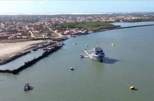 O Porto em sua inauguração…muita água… (Foto: Reprodução)