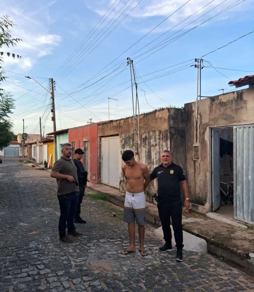 Suspeito foi preso na casa da sogra, no bairro Mocambinho
