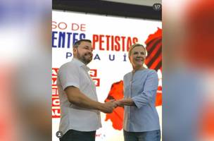 Aqui com Gleisi, Fábio Novo, na visão de colunista de Brasília, tem chance em Teresina. Mas nas pesquisas… (Foto: Reprodução)