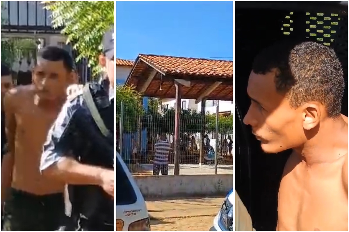 Cauã Alexandre da Silva Lima foi preso ainda no local do crime e escoltado pela Polícia Militar