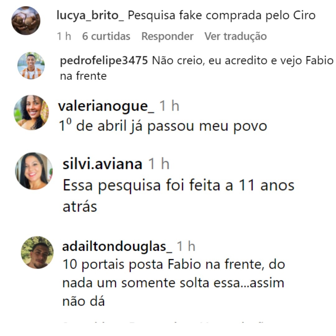 Contas supostamente falsas