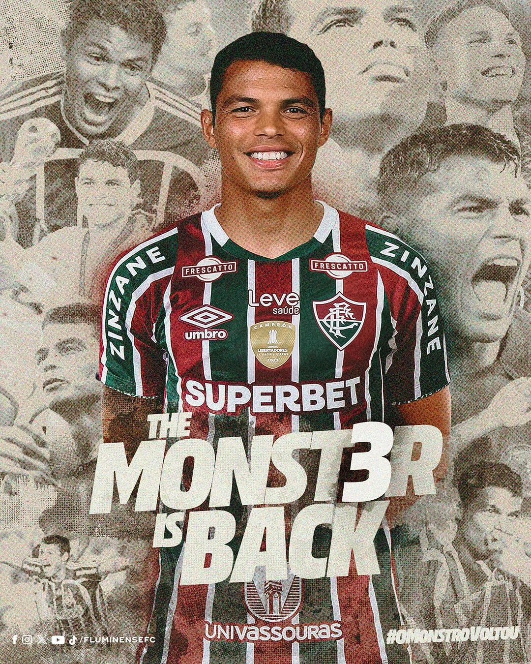 "Home again, @thiagosilva! #TheMonsterIsBack #OMonstroVoltou" - @fluminensefc