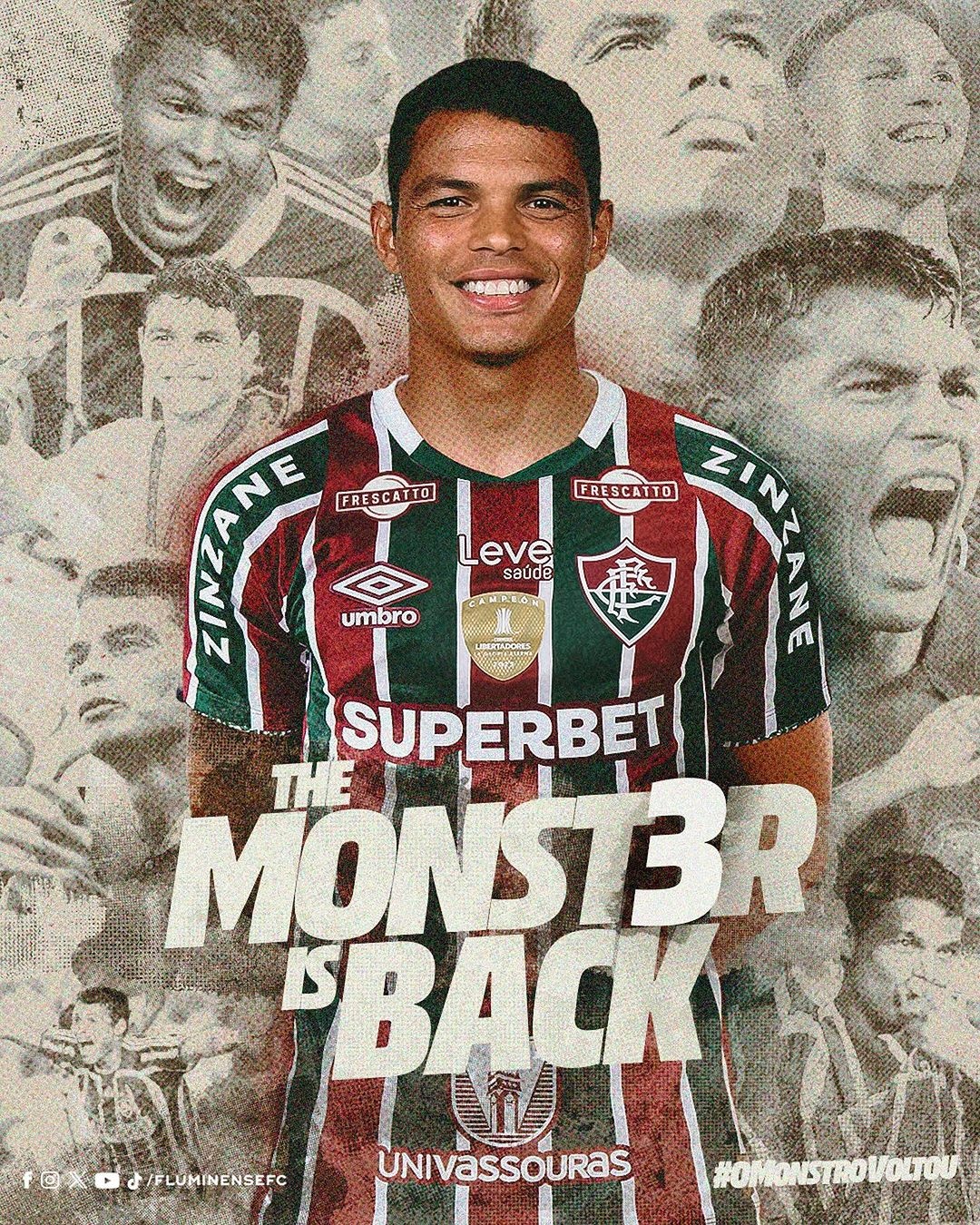 "Home again, @thiagosilva!  #TheMonsterIsBack #OMonstroVoltou" - @fluminensefc