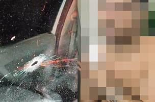 Jovem sofre tentativa de homicídio enquanto dirigia seu carro em Parnaíba (Foto: Reprodução)