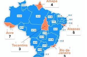 Mapa de feriados remunerados por estado (Foto: OnlineCurriculo)