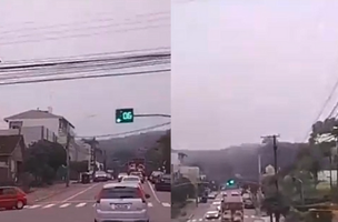 Moradora passeou pela cidade mostrando que o município, que não tem rios, esta em clima de normalidade (Foto: Reprodução/X)