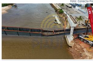 Parte da ponte que ameaça ruir. (Foto: Reprodução/Divulgação)