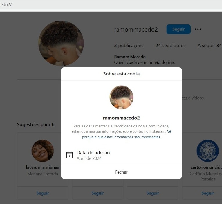 Perfis falsos