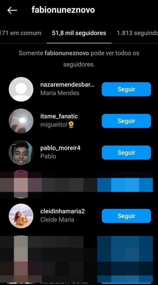 Perfis robôs seguem Fábio Novo nas redes sociais