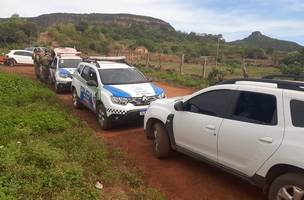 Polícia realizou 24 horas de buscas pelo criminoso, que fugiu em uma região de mata (Foto: Reprodução/WhatsApp)