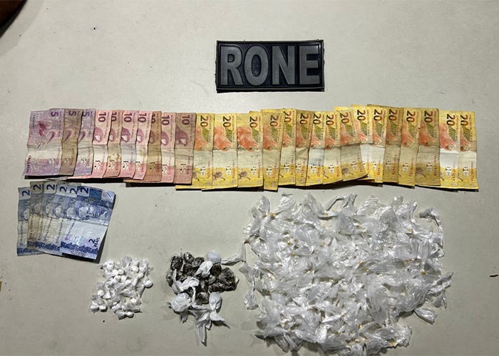Rone apreende entorpecentes em ponto de venda de drogas na zona Sul